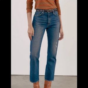 NWT NILI LOTAN straight leg jean in classic wash